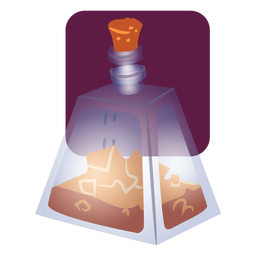 Glass potion container PNG Design