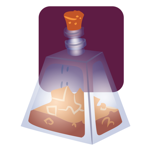 Glass potion container PNG Design