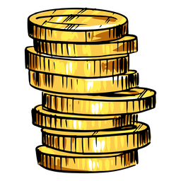 Goldmünzen stapeln PNG-Design