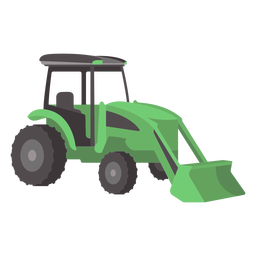Tractor verde plano Diseño PNG