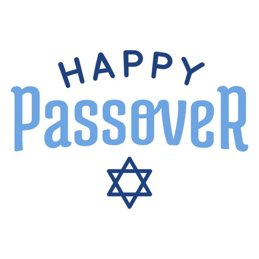 Happy passover lettering with david PNG Design