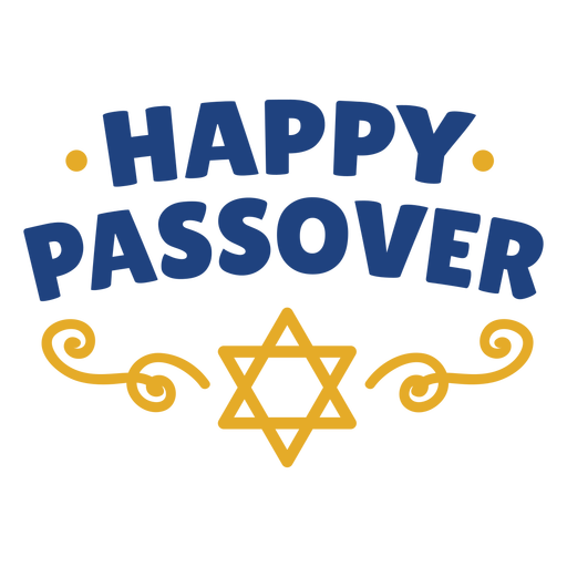 Happy passover with star lettering PNG Design