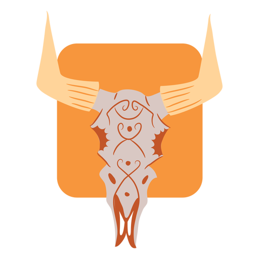 Horns head colored PNG Design