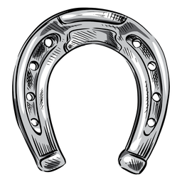 Horse Shoe Silver PNG & SVG Design For T-Shirts