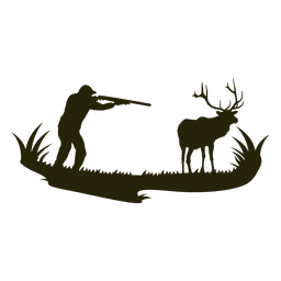 Jagdhirschmann-Silhouette PNG-Design