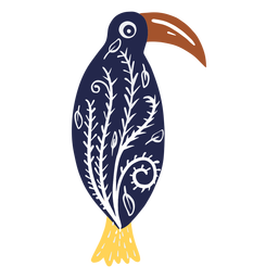 Ilustración de pájaro de pico largo Diseño PNG Transparent PNG