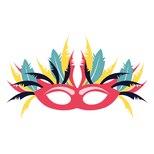 Maske mit vielen Federn PNG-Design
