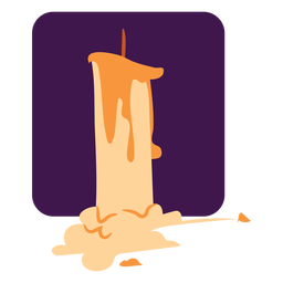 Vela encendida que se derrite Diseño PNG
