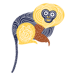 Ilustración de animal mono Diseño PNG