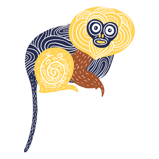 Design PNG E SVG De Macaco Aquarela Sentado Para Camisetas