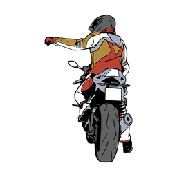 Ilustración de hombre de motocicleta