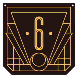 Art-Deco-Banner Nummer 6 PNG-Design