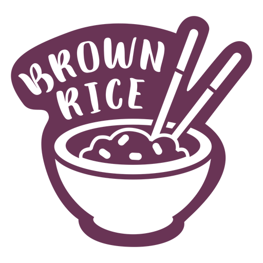 Pantry brauner Reis Etikett PNG-Design