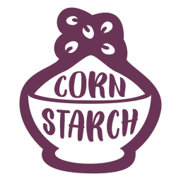 Pantry corn starch label PNG Design