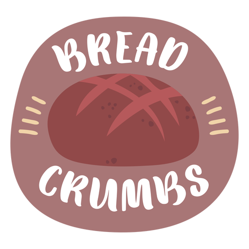 Pantry label bread crumbs PNG Design