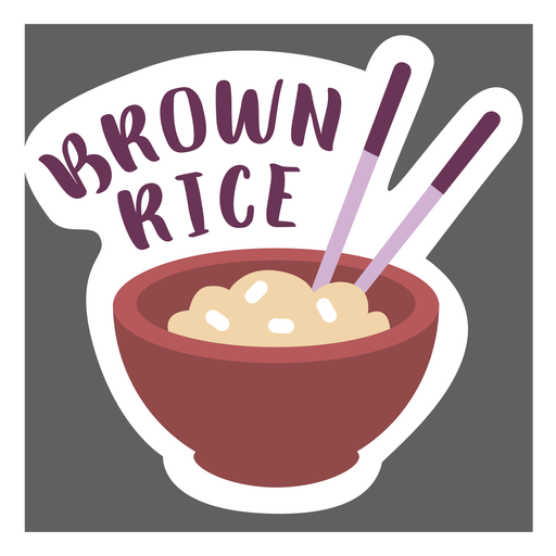 Pantry label brown rice PNG Design