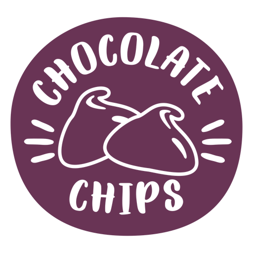 Chips de chocolate con etiqueta de despensa Diseño PNG