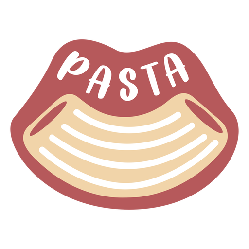 Pasta con etiqueta de despensa Diseño PNG