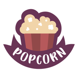 Palomitas de maíz con etiqueta de despensa Diseño PNG