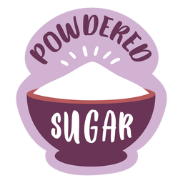 Azúcar en polvo de etiqueta de despensa Diseño PNG Transparent PNG