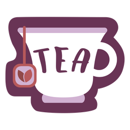 Chá com rótulo de despensa Desenho PNG