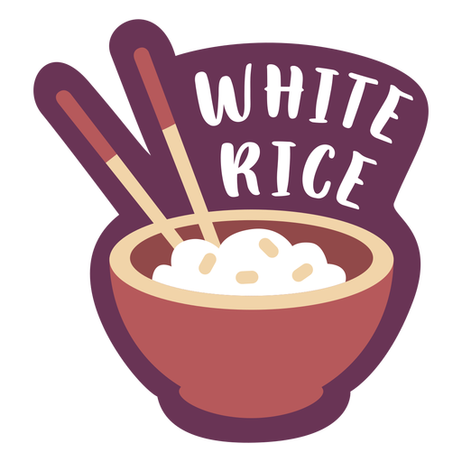 Pantry label white rice PNG Design