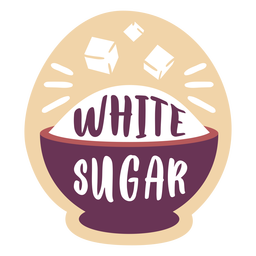 Azúcar blanco de etiqueta de despensa Diseño PNG