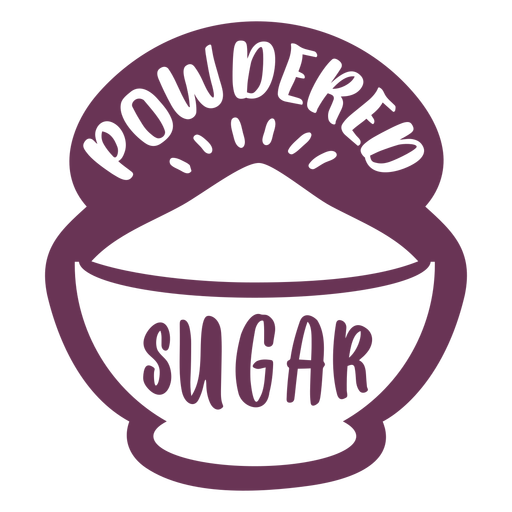 Pantry powdered sugar label - Transparent PNG & SVG vector ...