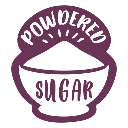 Pantry powdered sugar label PNG Design