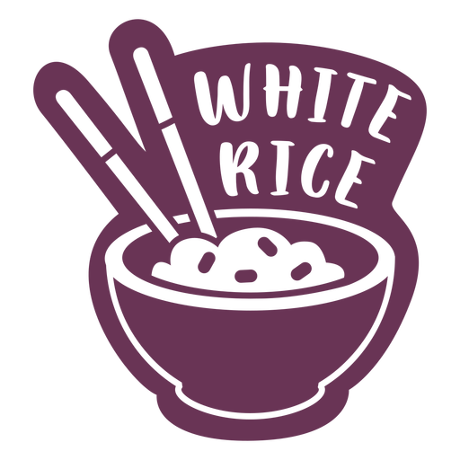 R?tulo de arroz branco despensa Desenho PNG