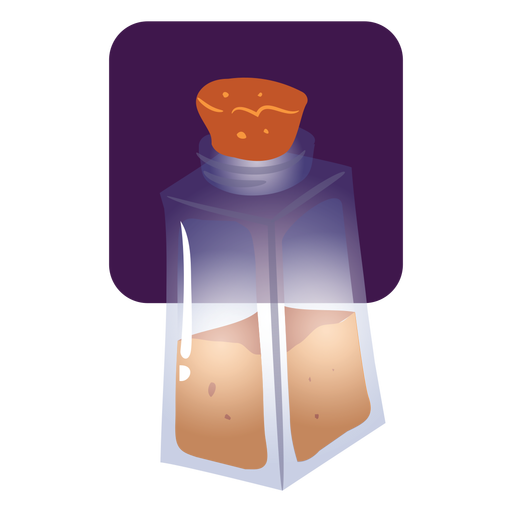Potion glass container PNG Design
