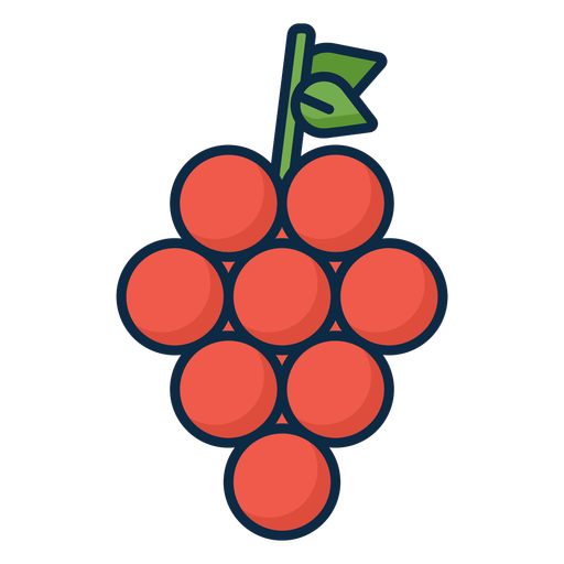 Icono de uvas rojas Diseño PNG