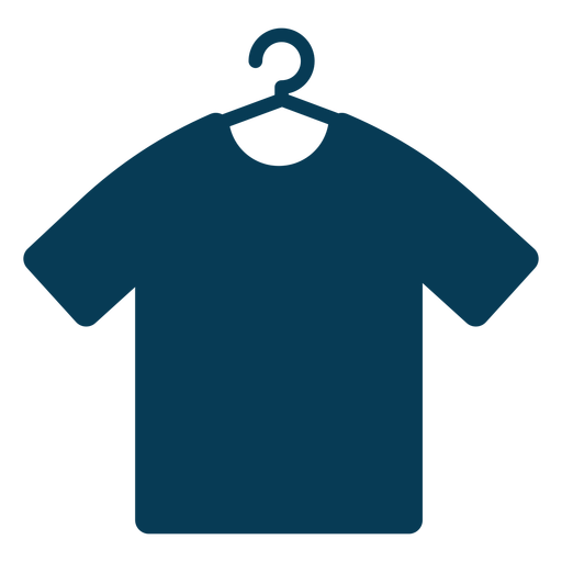 Camisa en percha azul Diseño PNG