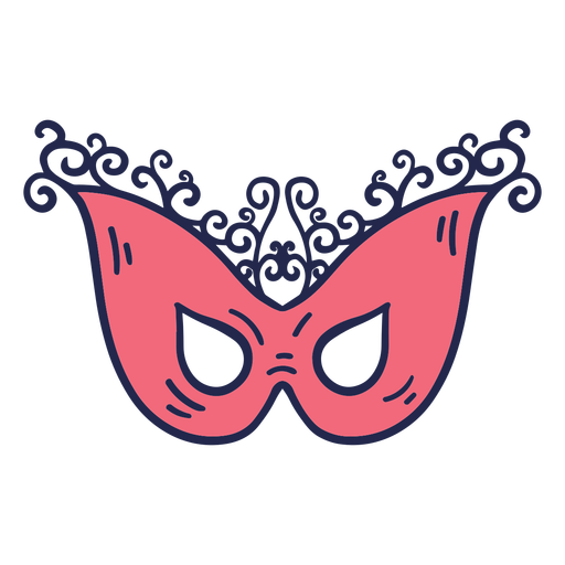 Simple carnival mask colored PNG Design