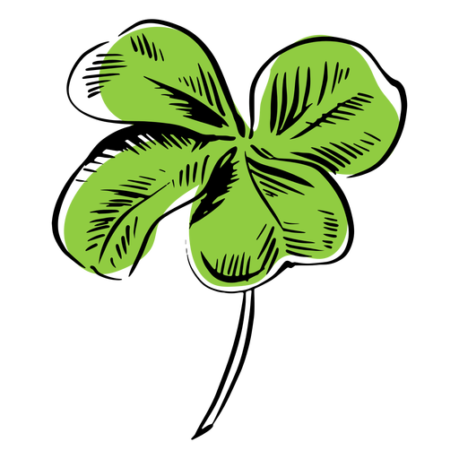 Simple clover leaf drawn PNG Design