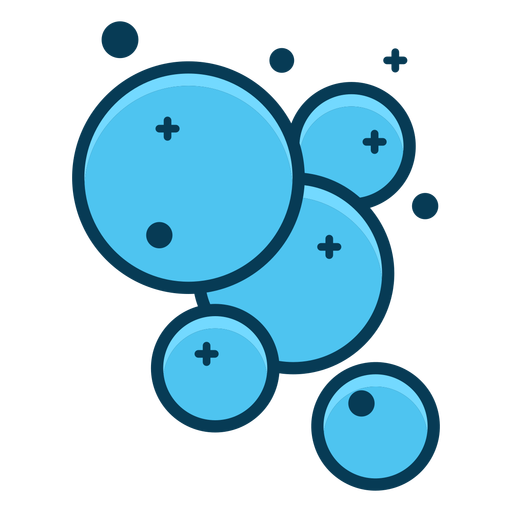 Seifenblasen blaue Blasen PNG-Design