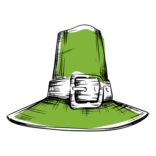 Sombrero del d?a de san patricio verde Diseño PNG