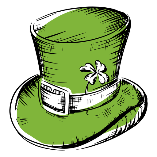 Download St patricks day hat with clover green - Transparent PNG ...