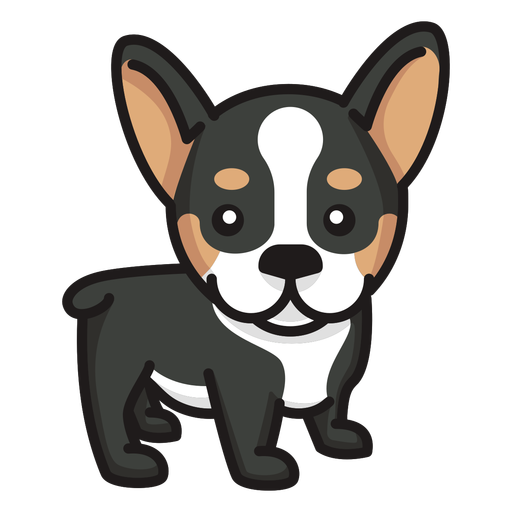 Staring puppy cute PNG Design