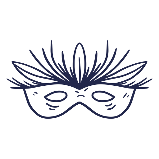 Máscara de carnaval simples de traço Desenho PNG