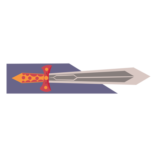 Vista lateral de espada genial Diseño PNG