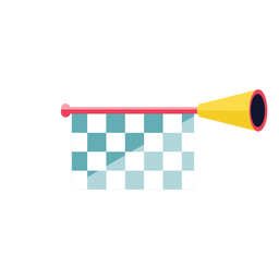 Trompete com bandeira Desenho PNG