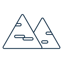 Trazo de icono de queso de dos triángulos Diseño PNG
