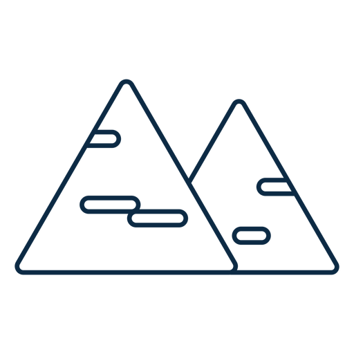 Traço de ícone de queijo de dois triângulos Desenho PNG