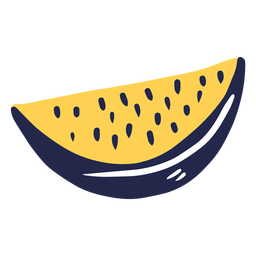 Melancia com sementes Desenho PNG