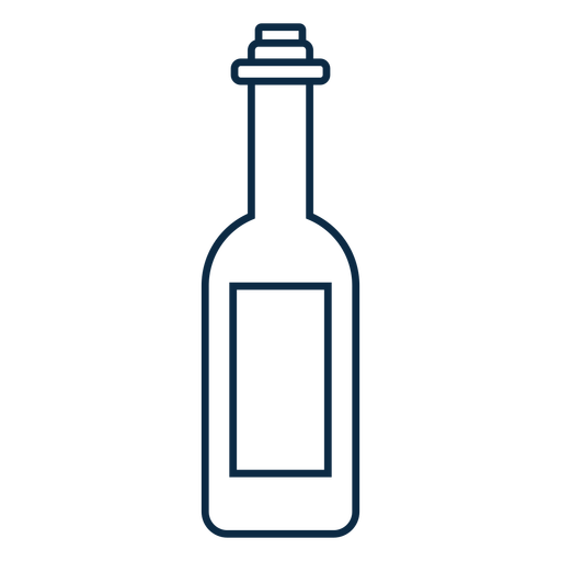 Weinflaschen-Symbolstrich PNG-Design