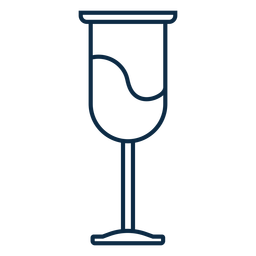 Traço do ícone da taça de vinho Desenho PNG