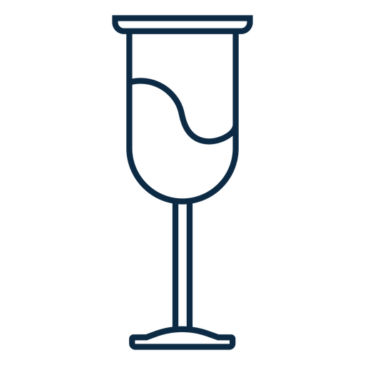 Wine cup glass icon stroke PNG Design