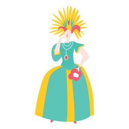 Carnaval de fantasia feminina Desenho PNG