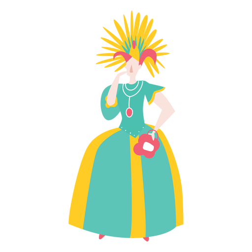Woman costume carnival PNG Design